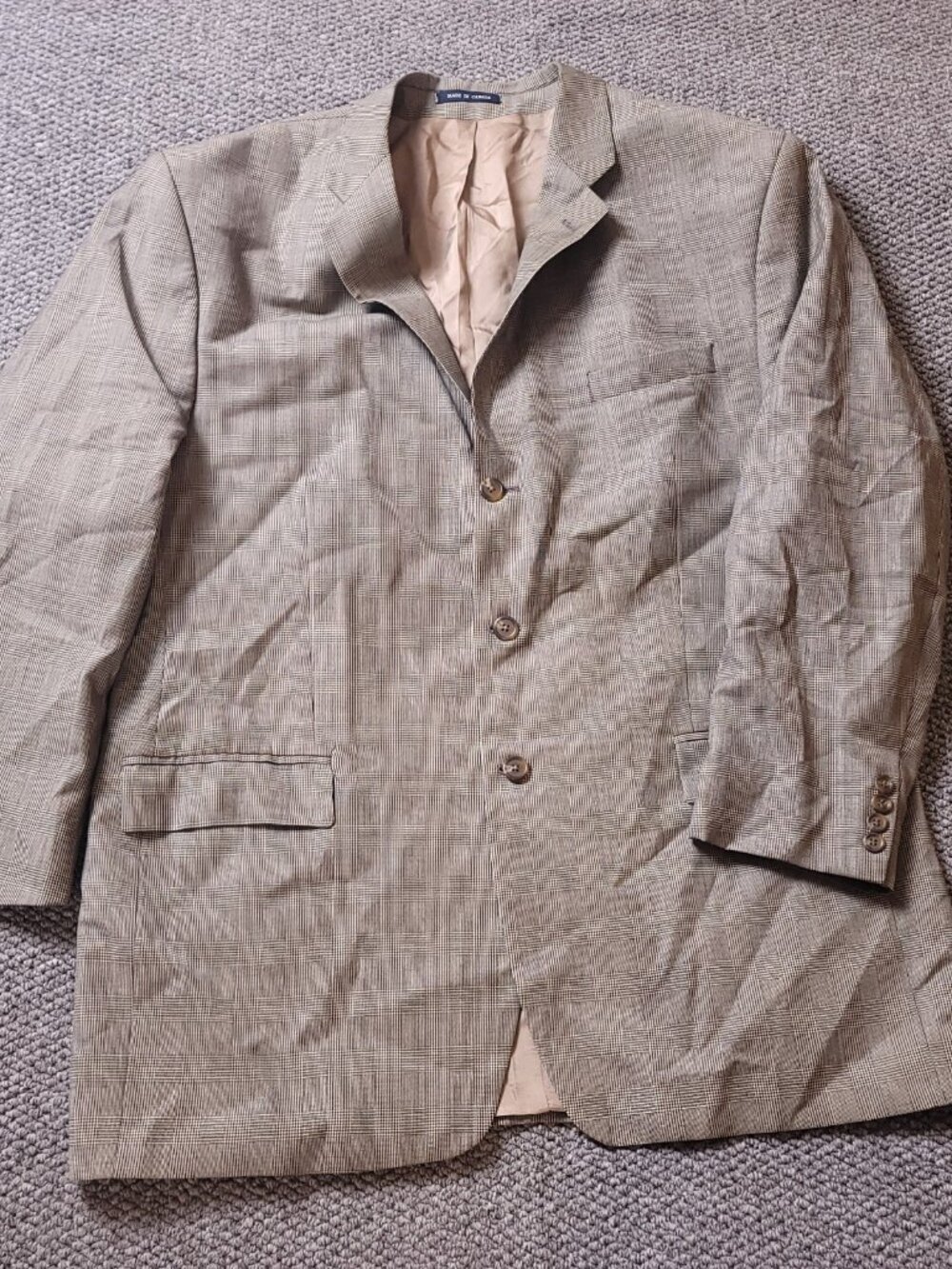 Polo Ralph Lauren Blazer Mens 48L Wool Boyds Philadelphia Beige Suit Jacket